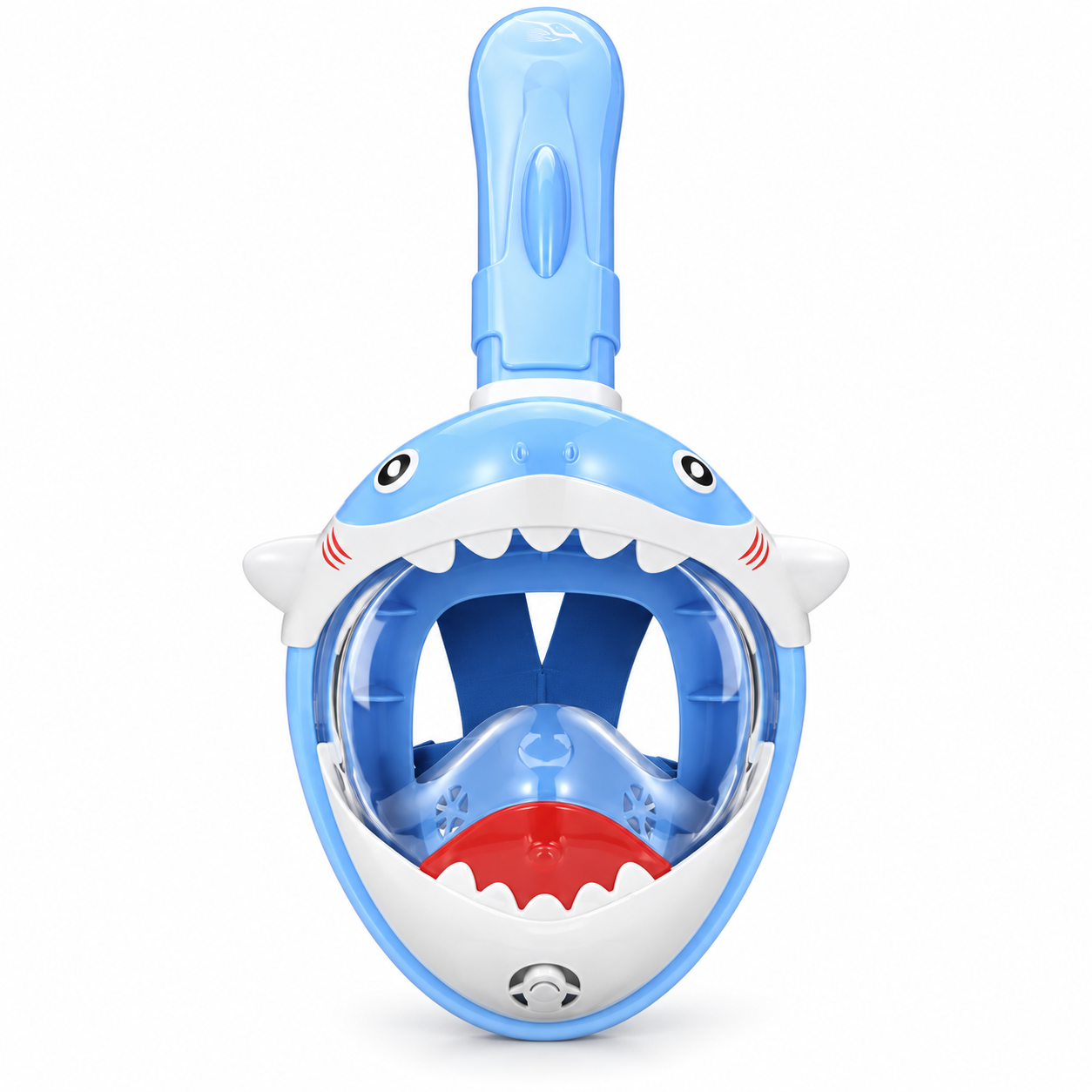 Blue children’s shark-design snorkel mask